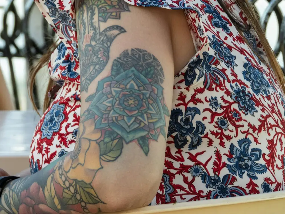 Tatuaje: Mandala azul